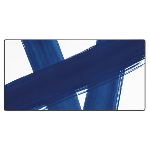 Kris Kivu Indigo Abstract Brush Strokes 4 Desk Mat