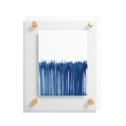 Kris Kivu Indigo Abstract Brush Strokes Floating Acrylic Print