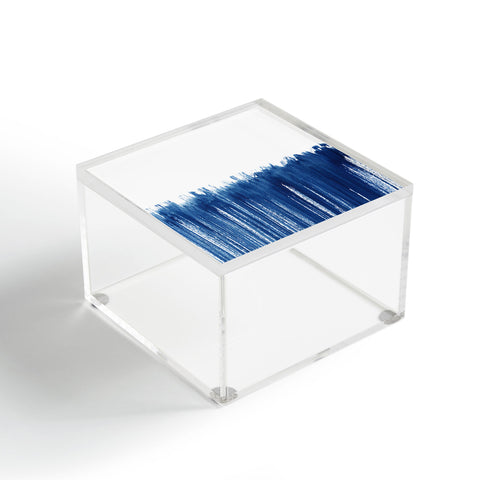 Kris Kivu Indigo Abstract Brush Strokes Acrylic Box