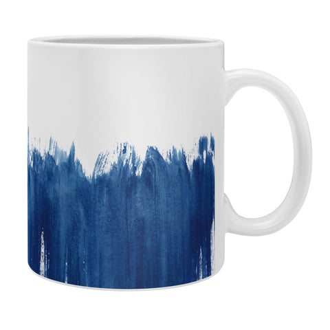 Kris Kivu Indigo Abstract Brush Strokes Coffee Mug