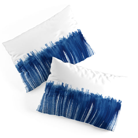 Kris Kivu Indigo Abstract Brush Strokes Pillow Shams