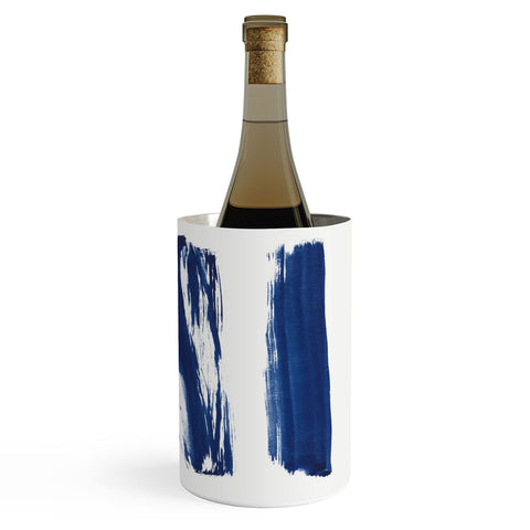 Kris Kivu Indigo Brush Strokes No 2 Wine Chiller
