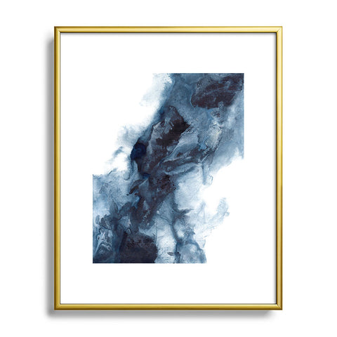 Kris Kivu Indigo Depths No 1 Metal Framed Art Print
