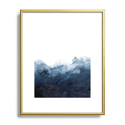 Kris Kivu Indigo Depths No 2 Metal Framed Art Print