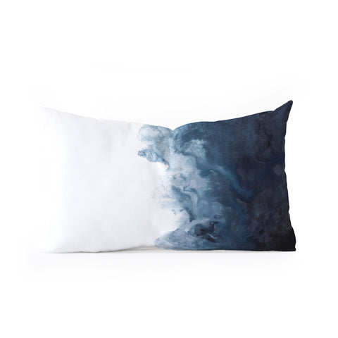 Kris Kivu Indigo Depths No 2 Oblong Throw Pillow