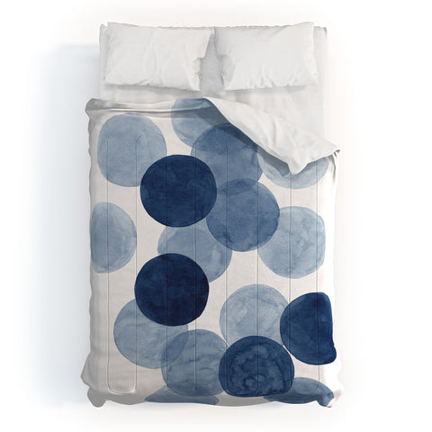 Kris Kivu Indigo Ombre Circles Comforter