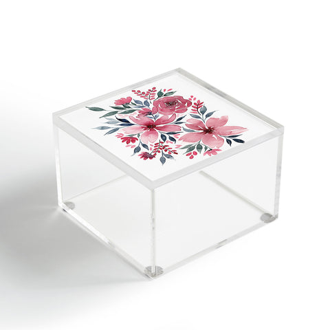 Kris Kivu Modern Watercolor Florals No 2 Acrylic Box