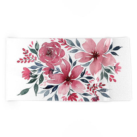 Kris Kivu Modern Watercolor Florals No 2 Beach Towel