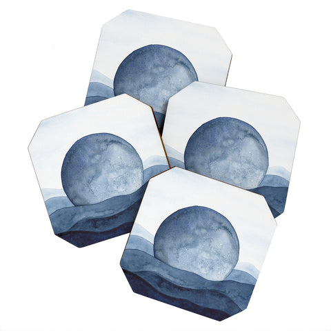 Kris Kivu Moon Landscape Coaster Set