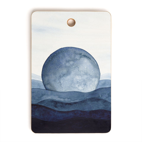 Kris Kivu Moon Landscape Cutting Board Rectangle
