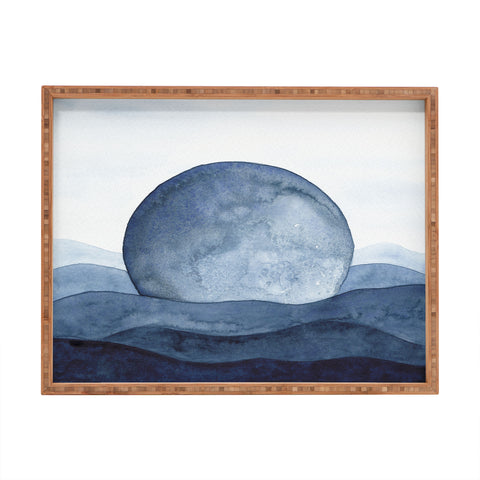 Kris Kivu Moon Landscape Rectangular Tray