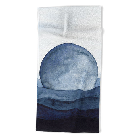 Kris Kivu Moon Landscape Beach Towel