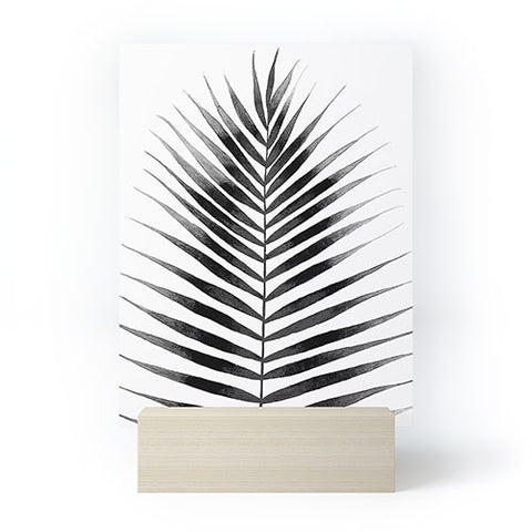 Kris Kivu Palm Leaf Watercolor Black and White Mini Art Print