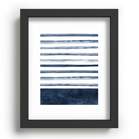Kris Kivu Stripes Watercolor Pattern Recessed Framing Rectangle