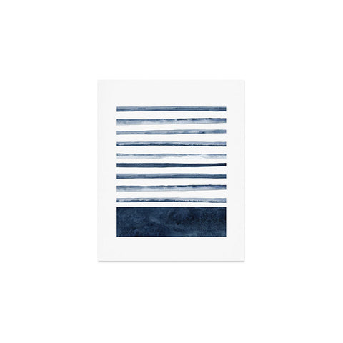 Kris Kivu Stripes Watercolor Pattern Art Print