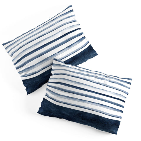 Kris Kivu Stripes Watercolor Pattern Pillow Shams