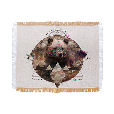 Kris Tate ANIMAL ECHOES Throw Blanket