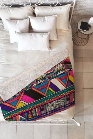 Kris Tate Aztec Colors Fleece Throw Blanket