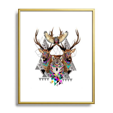 Kris Tate Forest Friends Metal Framed Art Print