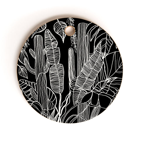 Kris Tate HOME IS WHERE MY PLANTS ARE Cutting Board Round