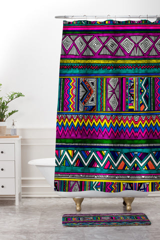 Kris Tate Huipil 2 Shower Curtain And Mat