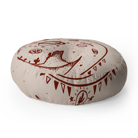 Kris Tate SHELT MOON DESERT Floor Pillow Round