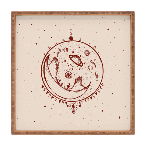 Kris Tate SHELT MOON DESERT Square Tray