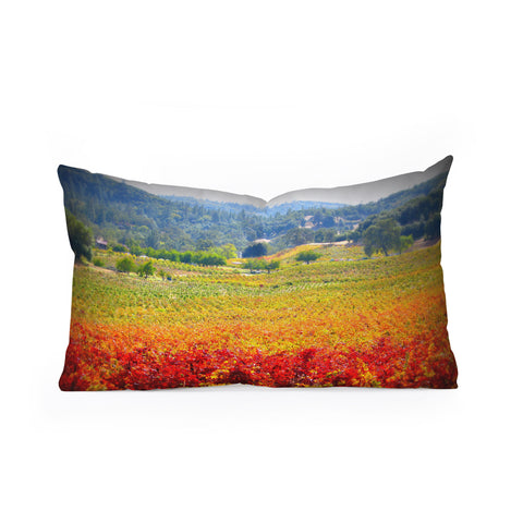 Krista Glavich Autumn Vineyard Oblong Throw Pillow