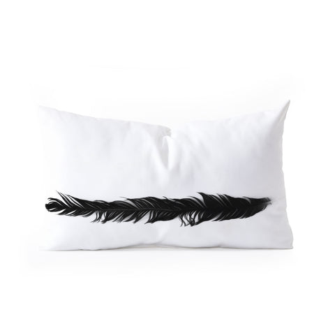 Krista Glavich Black Feather Oblong Throw Pillow