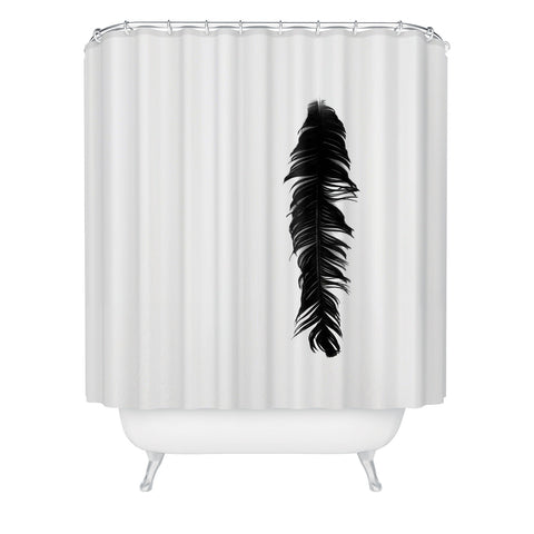 Krista Glavich Black Feather Shower Curtain