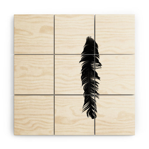 Krista Glavich Black Feather Wood Wall Mural