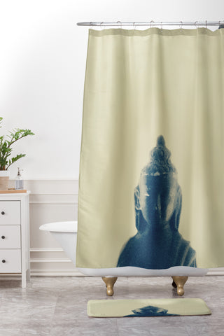 Krista Glavich Blue Buddha Shower Curtain And Mat