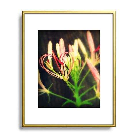 Krista Glavich Cleome Heart Metal Framed Art Print
