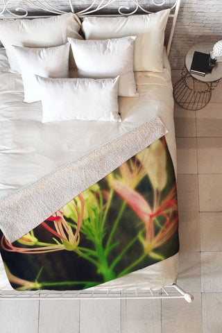 Krista Glavich Cleome Heart Fleece Throw Blanket