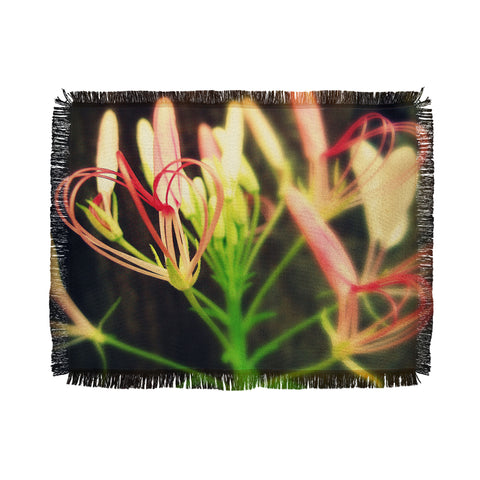 Krista Glavich Cleome Heart Throw Blanket