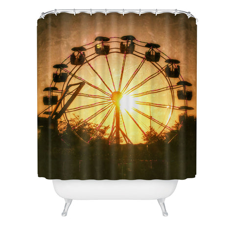 Krista Glavich Ferris Wheel Sunset Shower Curtain