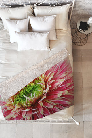 Krista Glavich Gerbera Daisy 2 Fleece Throw Blanket