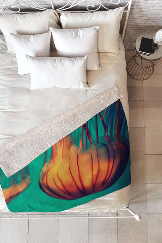 Krista Glavich Jellyfish 12 Fleece Throw Blanket