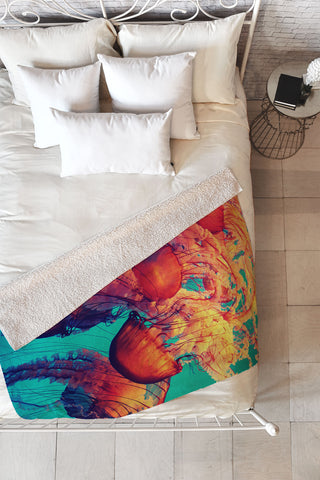 Krista Glavich Jellyfish 7 Fleece Throw Blanket