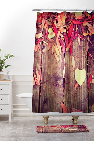 Krista Glavich Leaf Love Shower Curtain And Mat