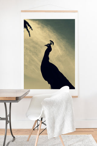 Krista Glavich Peacock Silhouette Art Print And Hanger