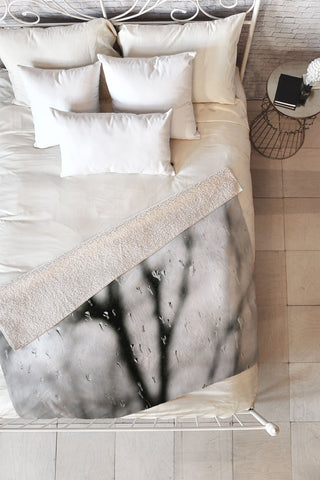 Krista Glavich Rainy Window Fleece Throw Blanket