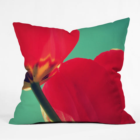 Krista Glavich Tulips and Sky Outdoor Throw Pillow
