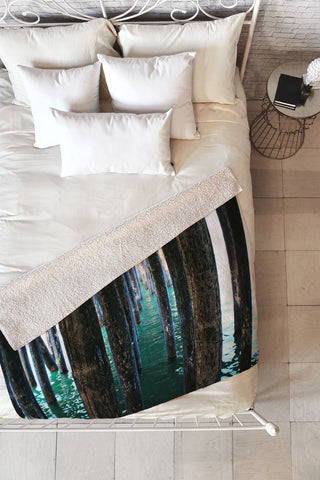Krista Glavich Under The Pier Fleece Throw Blanket