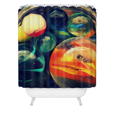 Krista Glavich Vintage Marbles Shower Curtain