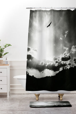 Krista Glavich Vulture Sunset Shower Curtain And Mat