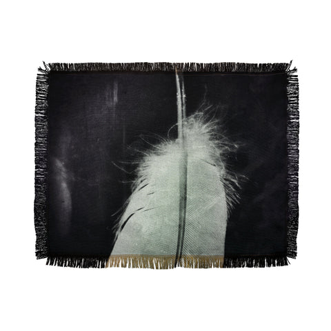 Krista Glavich White Feather Throw Blanket