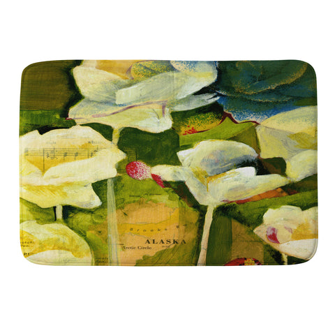 Land Of Lulu Alaska Flowers Memory Foam Bath Mat