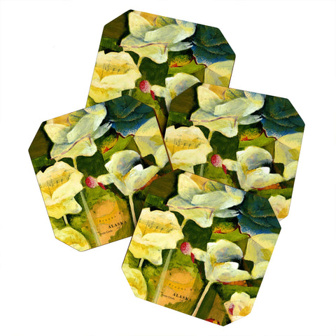 Land Of Lulu Alaska Flowers Coaster Set