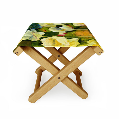 Land Of Lulu Alaska Flowers Folding Stool